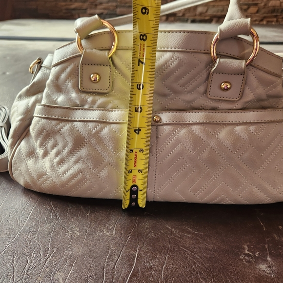 Light Gray Shoulder Bag with 3 Compartment - Picture 5 of 6